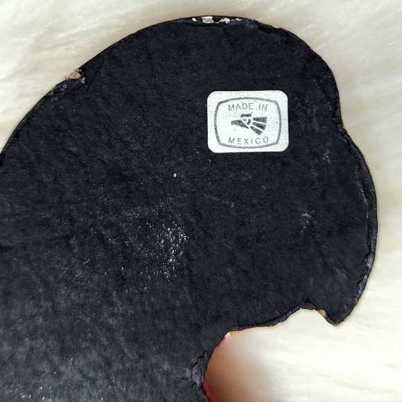 Vintage Mccaw Parrot Papier Mache Wall Hanging Hand Painted in Mexico - Picture 10 of 10